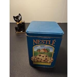 Nestle Vintage 1989 Tall Morsels Collectible Tin, 4 X4x6.5”